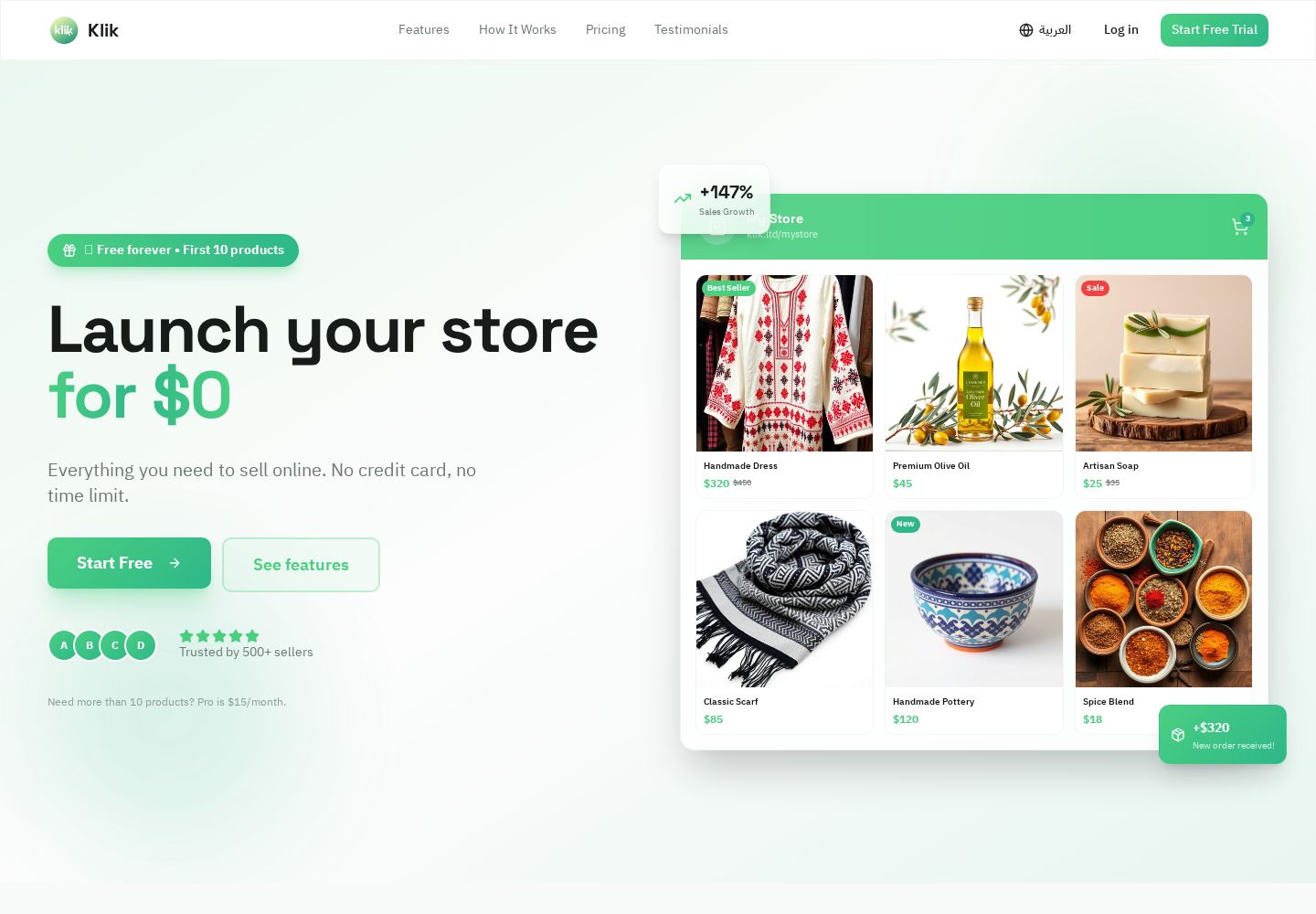 Klik — Online Store Builder